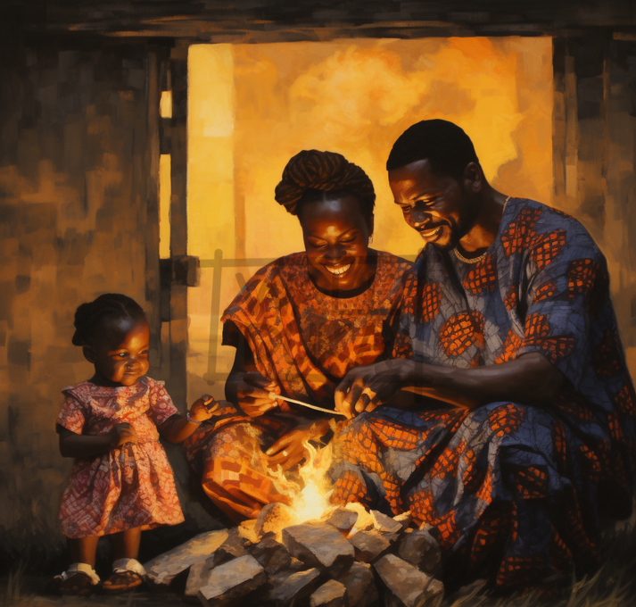 African Family at Wallduka